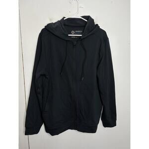 Mondetta Jacket Mens Medium Full Zip Hooded Super Soft Lining Stretch Athleisure